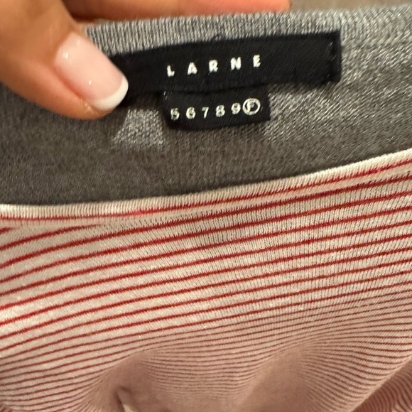 Larne stripped sweater gray and red size large nautical tomato girl G - Picture 4 of 7